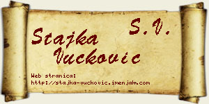Stajka Vučković vizit kartica